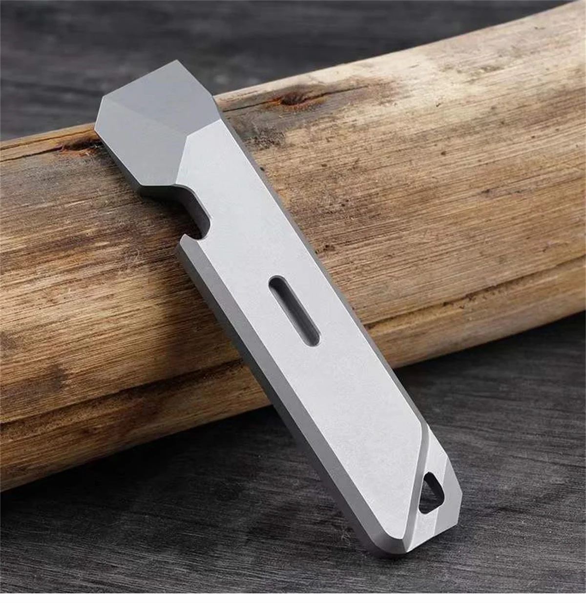 Titanium EDC Skid Strip with Bottle Opener Function Portable Multitool Mini Pocket Prybar