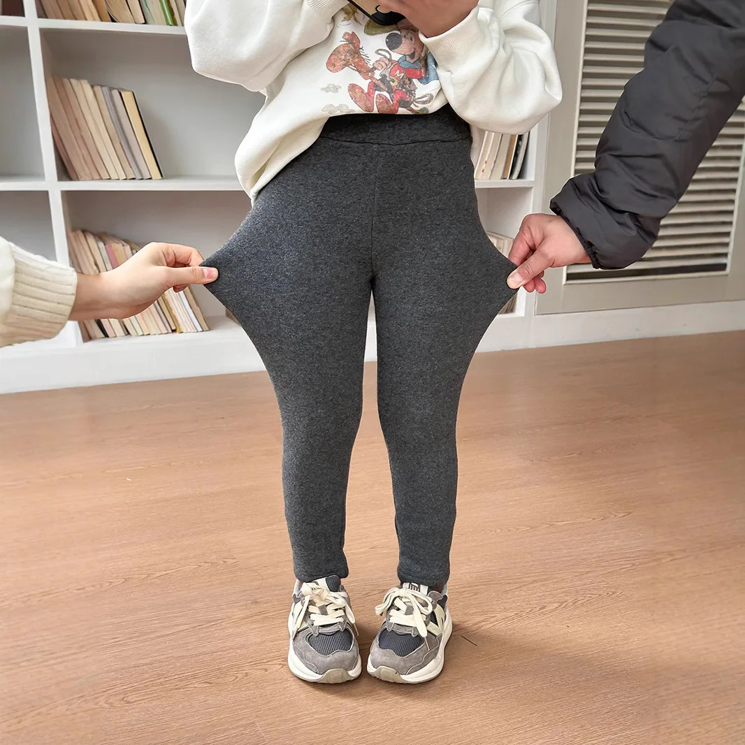 بنطال ضيق شتوي دافئ وقطيفة سميك للفتيات لعام 2025 #3