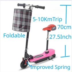 Foldable Electric Scooter with Seat,2 Wheels Electric bicycle,Adult children Urban transportation Tool Leisure Toy