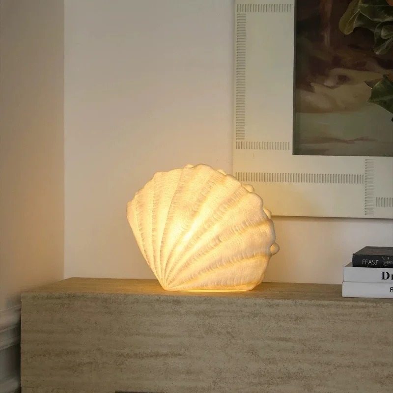 Modern Simplicity Plated Glowing Fan-shaped Shell LED Floor Lamps Creative Lustre Light for Bedroom Home Decoration Chandeliers