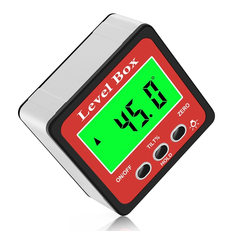 90 Degree Level Gauge Bevel Gauge Inclinometer Digital Electronic Protractor With Magnetic Based Backlight