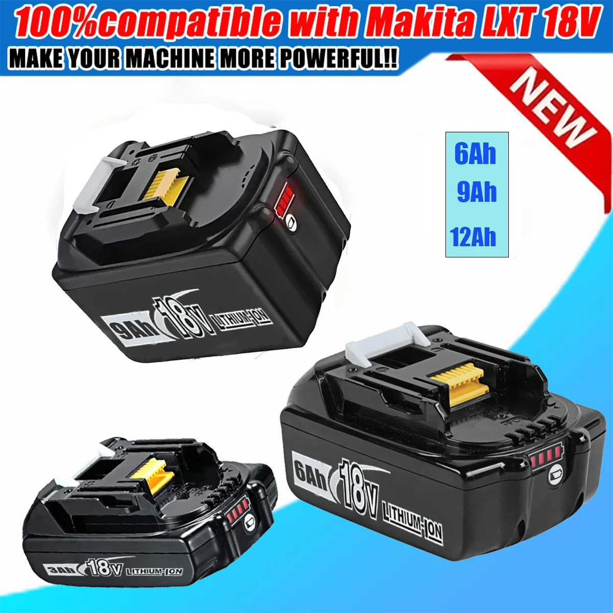 

applicable Makita Battery Rechargeable Battery 18V 12.0Ah Lithium Ion for Makita 18v Battery 12Ah BL1850 BL1880 BL1860B LXT4