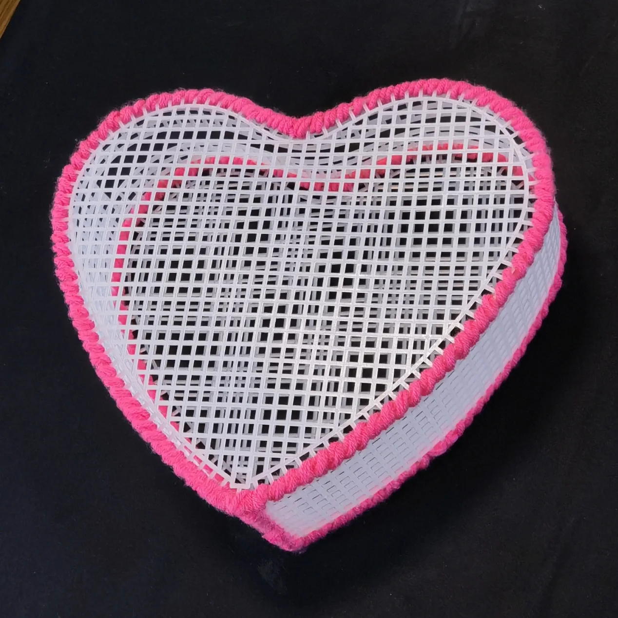 Weihnachts geschenk Herz stricken Weben Kunststoff Mesh Sheet DIY Nähen gewebte Tasche Zubehör Geldbörse Herstellung liefert Häkel projekte – Detail 8
