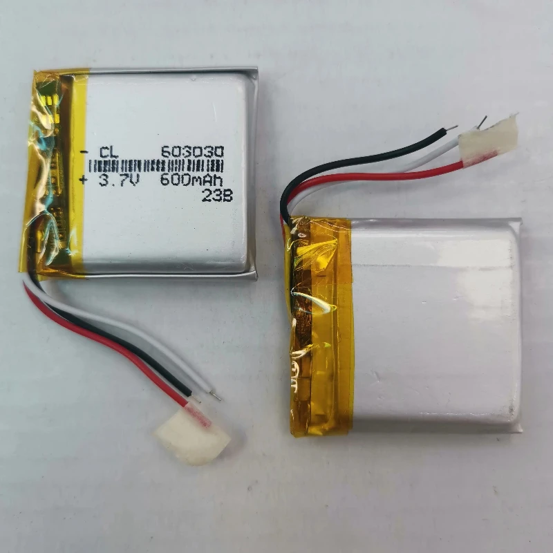 Akumulator litowo-polimerowy 3,7 V 600 mAh 603030 do wielokrotnego ładowania, do GPS, DVD, MP3, rejestratorów Bluetooth, e-booków, urządzeń kosmetycznych — zdjęcie produktu 5
