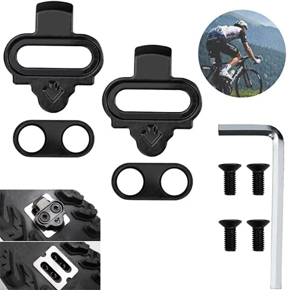 Mountain Bike Shoes Cleats MTB Cleats Multi-Release Spd Pedal Cycling Shoes Clips Set Bicycle Accessories