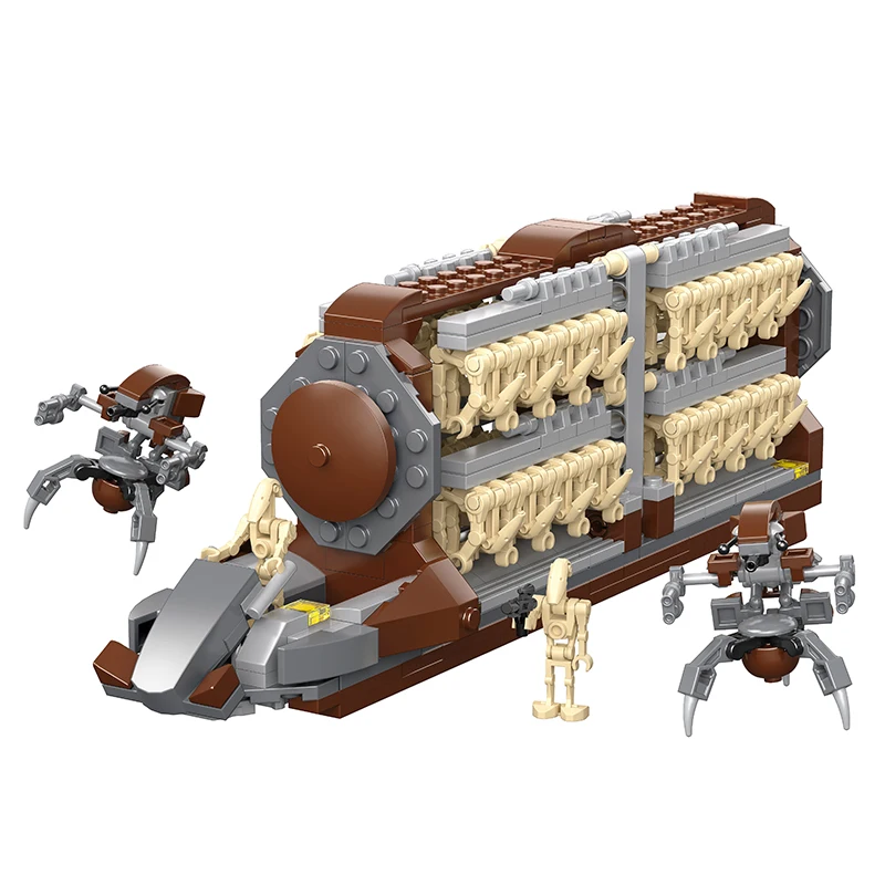 Platoon-Angriffsschiff Zerstöre-Droiden MOC Bausteine Modell Star Battle Droids Armee-Sets DIY Bausteine Spielzeug Geschenke für Erwachsene