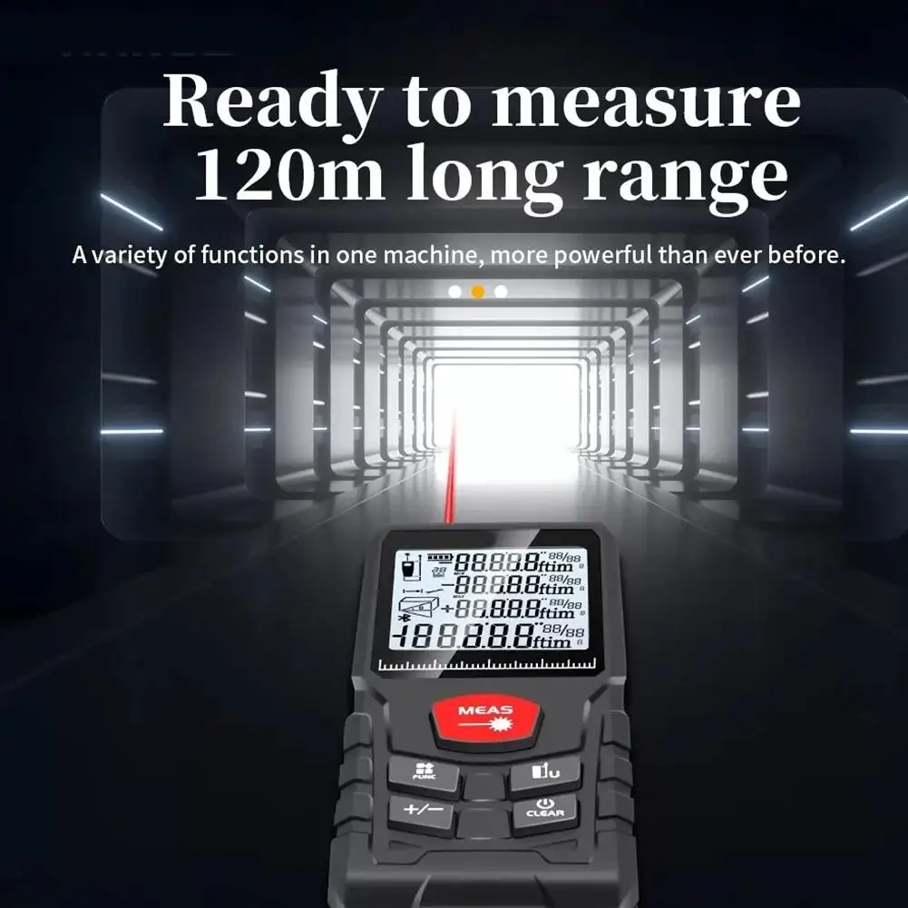 New High Quality Laser Tape Measure 50M/70M/100M/120M Laser Distance Meter Rangefinder Multidunctional Electronic Ruler Tool