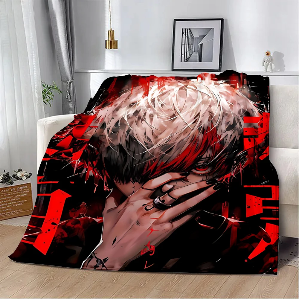 인기 애니메이션 도쿄 구울 프린트 담요, 피크닉 담요, 따뜻한 담요, 부드럽고 편안한 담요, 가정 여행 생일 선물