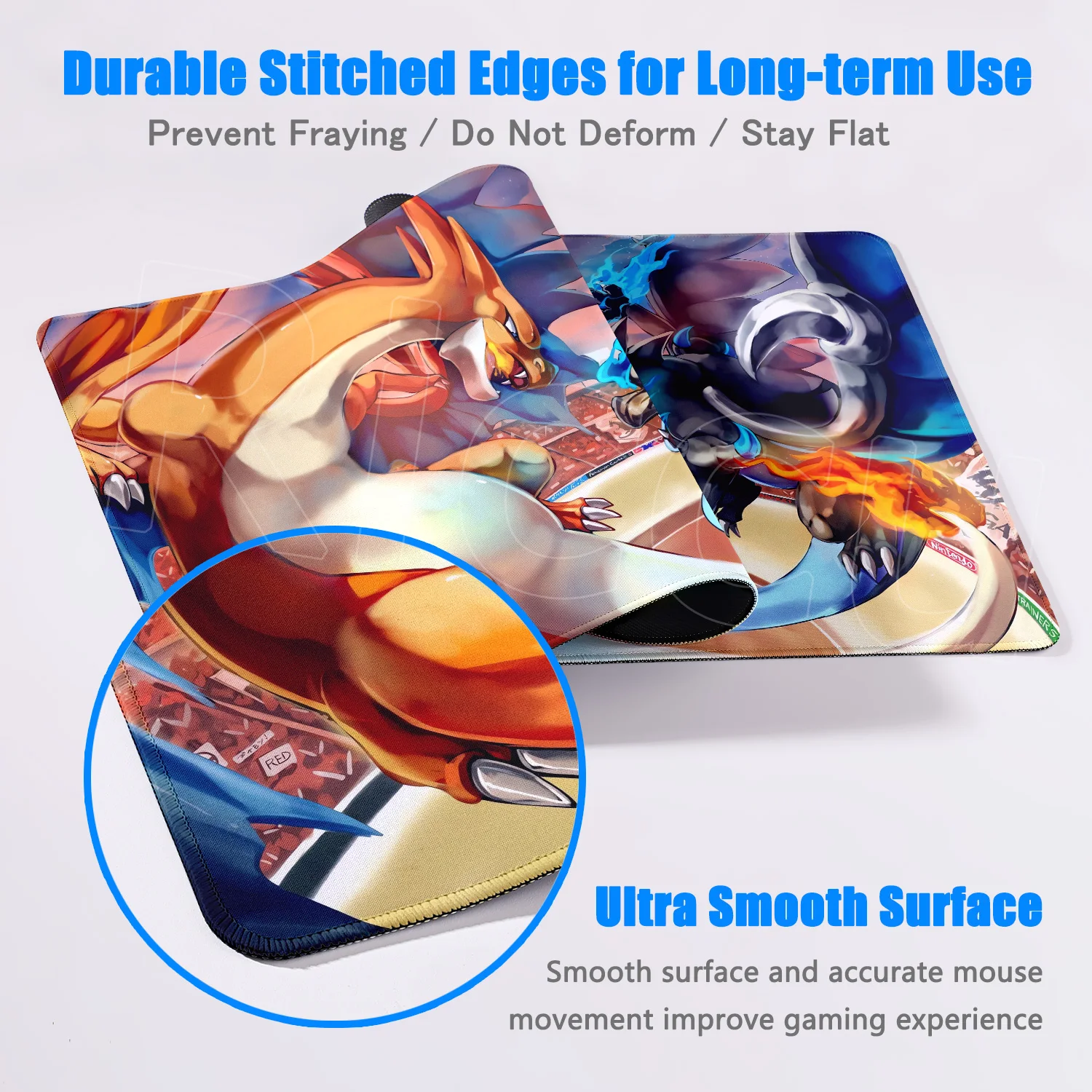 New HD Printing Gaming Mouse Pad P-Pokemon Charizard Home Pc Mousepad 1200x600 Keyboard Pad Non-Slip Office Laptop Mice Pad Gift