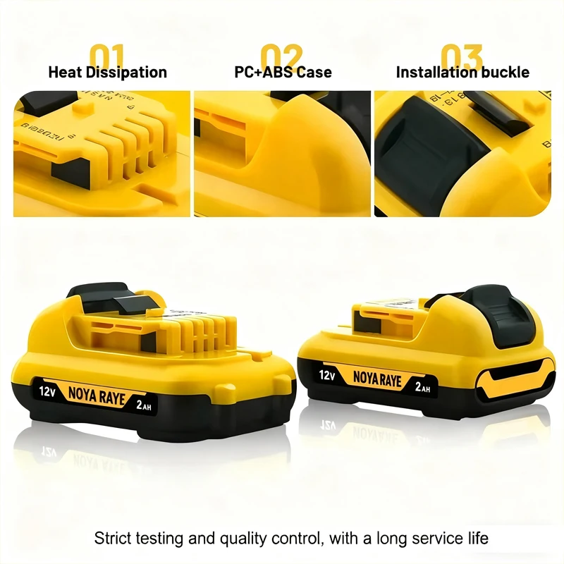 Baterie do nářadí 5Ah 2Ah 12V Li-Ion DCB127 Náhrada pro DeWalt DCB124-XJ DCB120 DCB123 DCB122 DCB124 DCB121 Baterie do elektrického nářadí - náhled 6