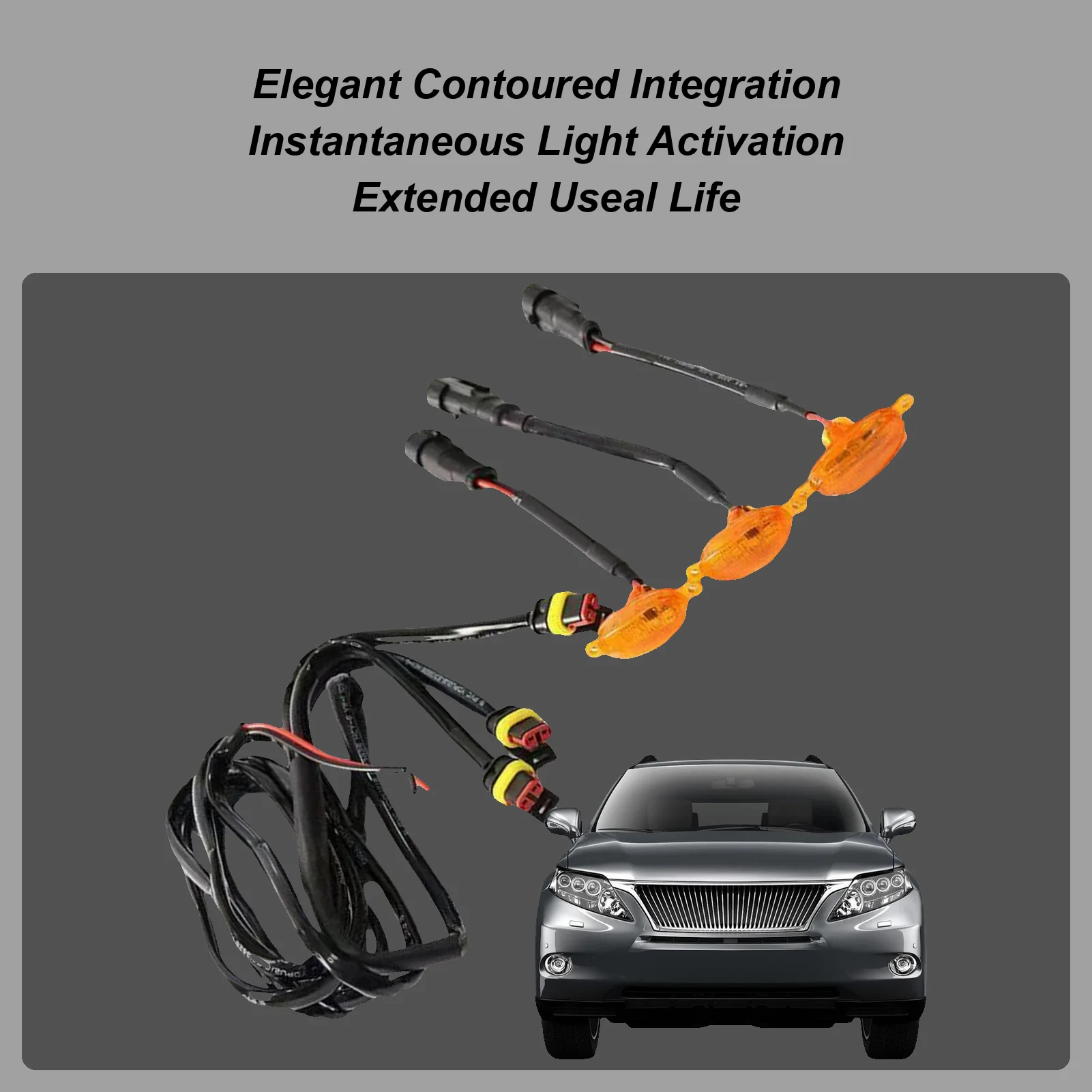 

For Ford F-150 Grille Lights For Vehicles Waterproof Exterior Decoration High Brightness LED Grille Lights For Camping Travel