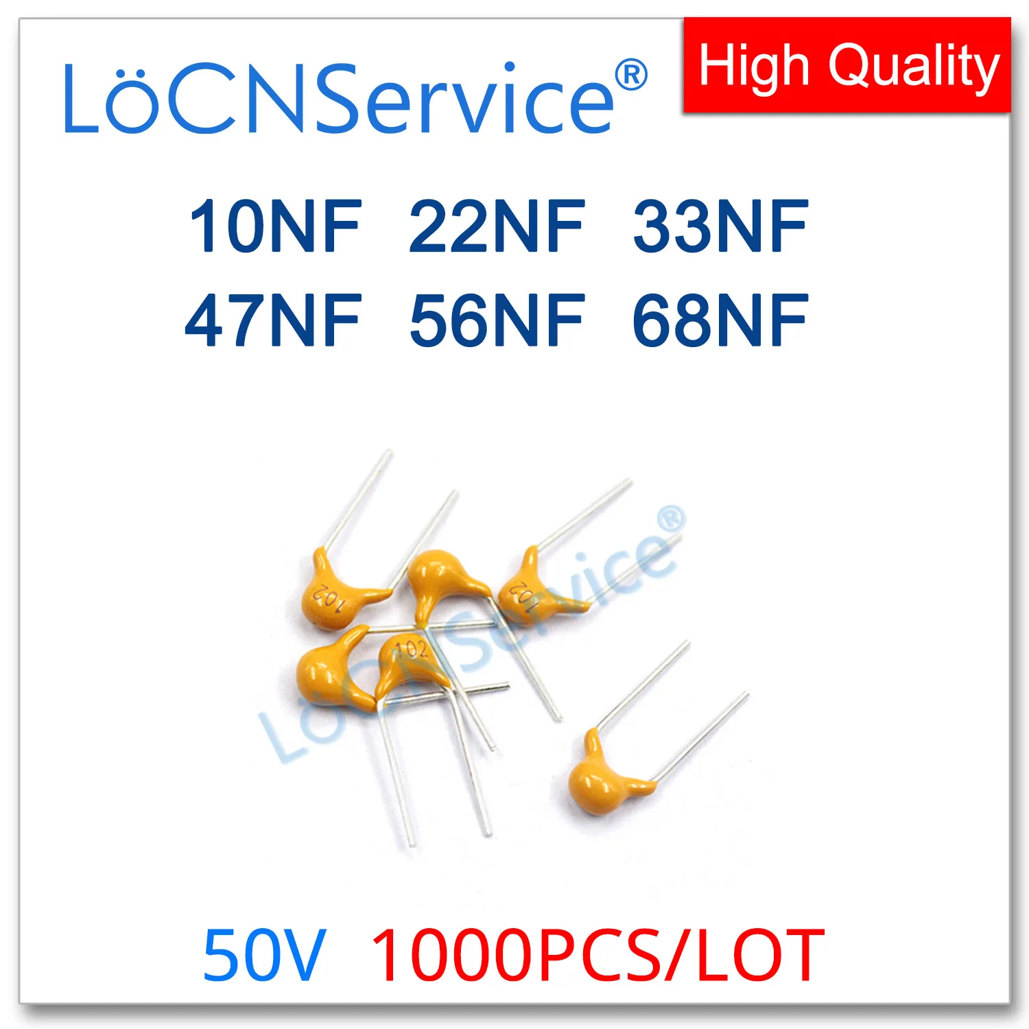 LoCNService 50 В 1000 шт. монолитный керамический конденсатор 10NF 22NF 33NF 47NF 56NF 68NF 103 223 333 473 563 683 высокое качество