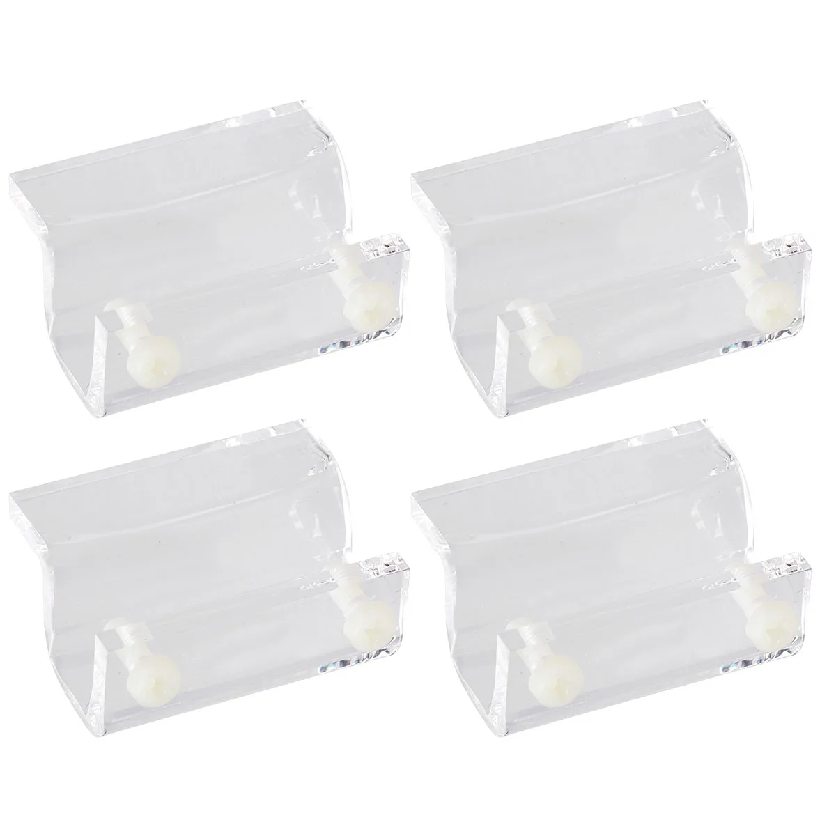 

4pcs Fish Tank Cover Frame Support Bracket 6-12Mm Glass Aquarium Rack Acrylic Stable Holder Turtle Tank Glass Pet Box White