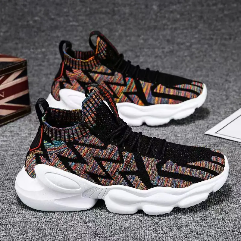 Fashion Men Sneakers Mesh Casual Shoes Lac-up Men Shoes Lightweight Vulcanize Shoes Walking Sneakers Zapatillas Hombre