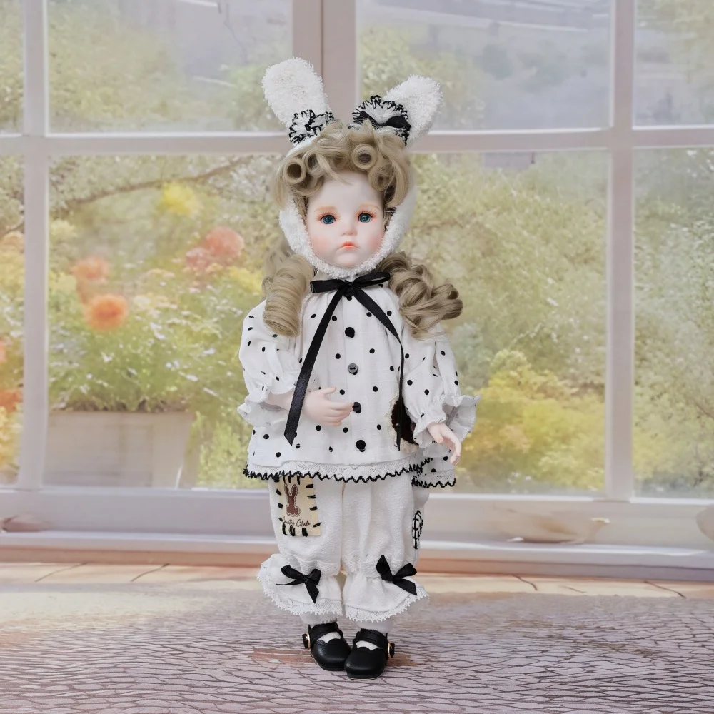 

Cloveray 13-дюймовая керамическая реалистичная толстая фарфоровая кукла для всего тела, супер милая ретро-керамическая кукла, платье, съемный художественный подарок