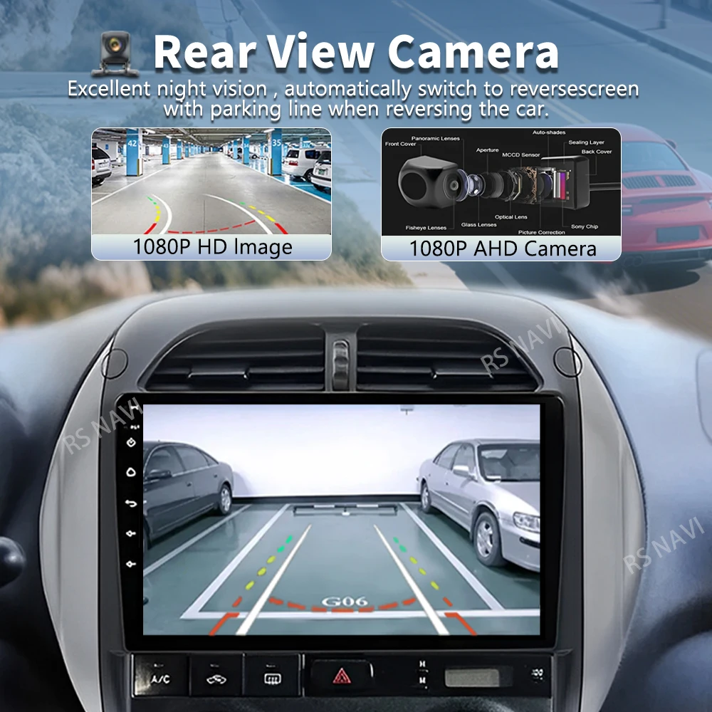 Android 16 For Toyota RAV4 2 CA20 CA20W XA20 2003 - 2005 2K QLED Stereo Car Radio Multimedia Video Player GPS 4G CarPlay
