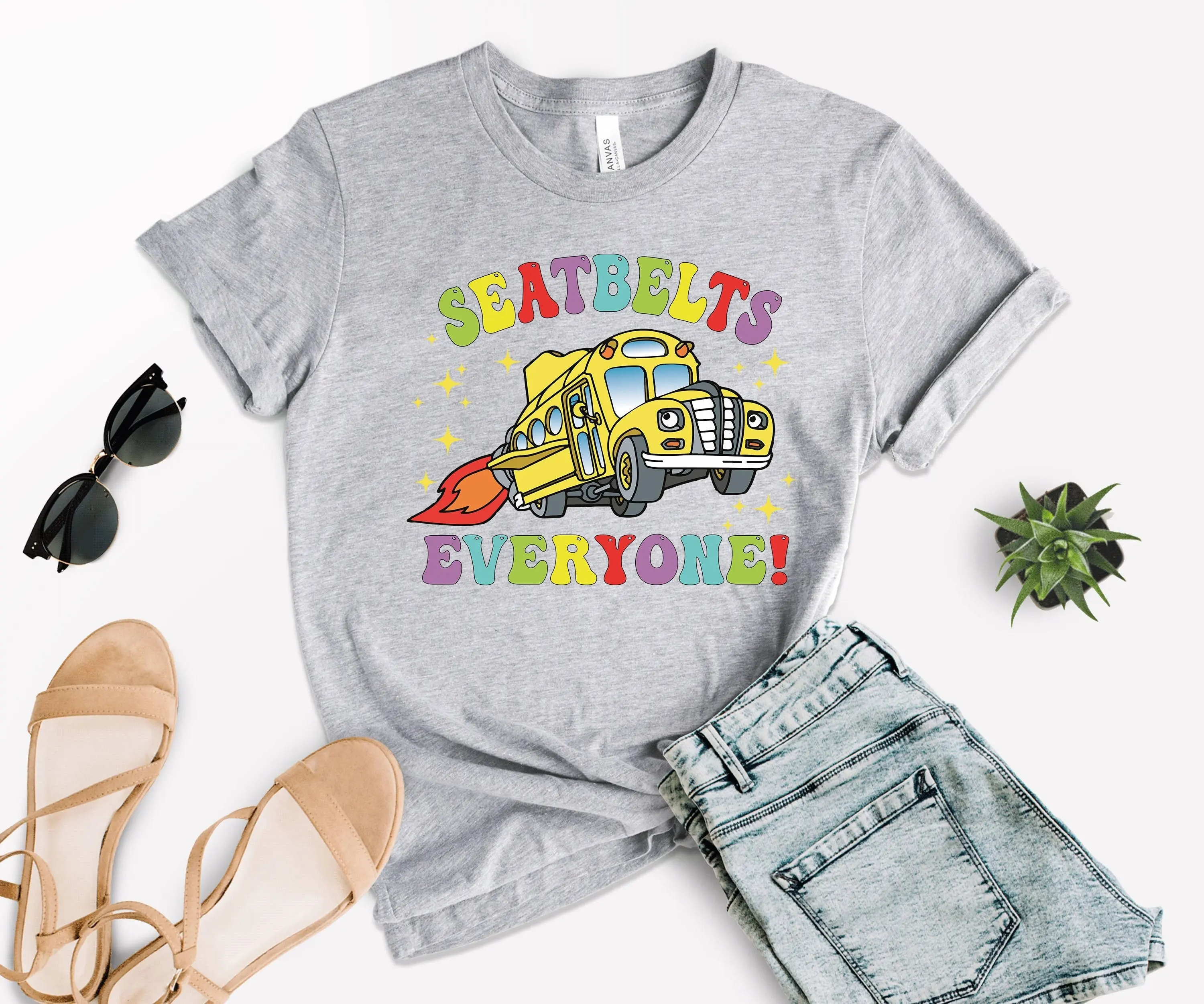 Seatbelts Everyone Funny Bus Driver T Shirt Back To School Magic