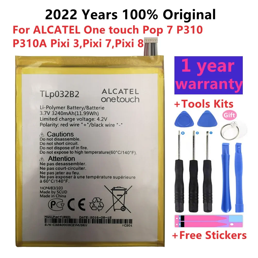 3240mAh TLp032B2 TLp032BD Battery For ALCATEL Onetouch Pop 7 P310A P310 P310A Pixi 7 9006W Tablet Built-in Cell Phone Battery