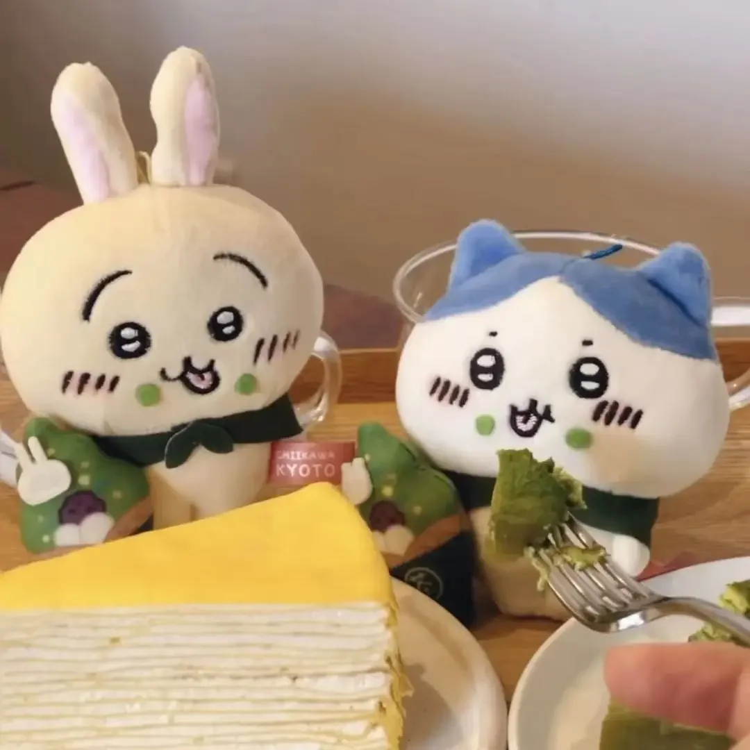 Cute Matcha yiji usagi Plush Doll Lake Biwa Limited Bag Pendant Usagi Hachiware Plush Toy Pendant Keychain Pendant Girl Gift