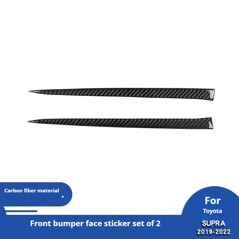 

For 19-22 Toyota Supra A90 Carbon Fiber Front Bumper Trim Stickers Interior Retrofit Accessories