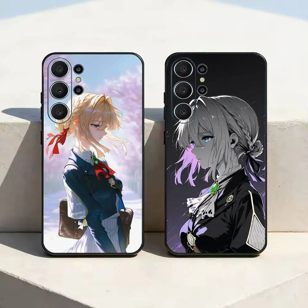 V-Violet E-Evergardens Phone Case Black Silicone Soft For Samsung S25,S24,S21,S22,S23,S30,Ultra,S20,Plus,Fe,Lite