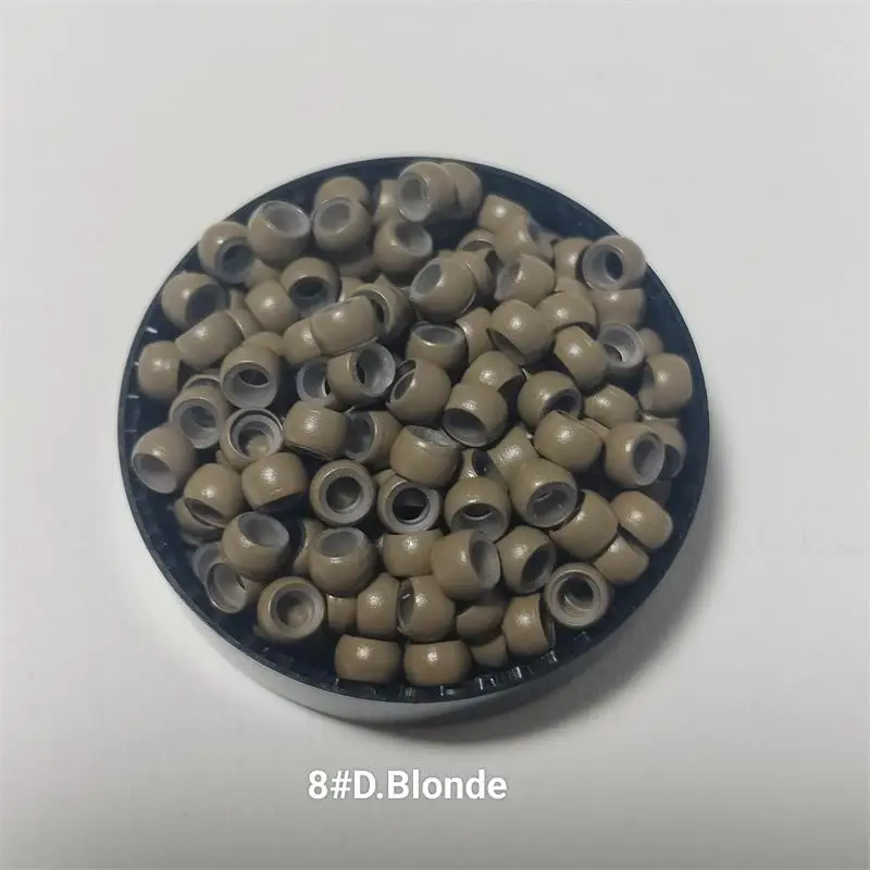 200 Stück/Packung 4,0mm Silikon-Nano-Ringe für Nano-Ringe Kupfer mit Silikonbeschichtung Haarperlen Haarringe Haarverlängerungswerkzeuge – Detail 6