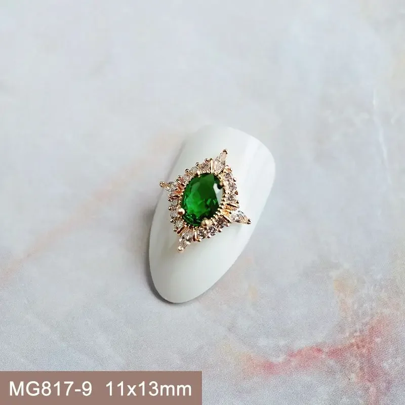 10 قطعة/الوحدة قصر الرجعية الدانتيل فراشة زهرة الزركون سبيكة مسمار الفن كريستال مانيكير الأظافر الإكسسوارات لوازم الزينة السحر