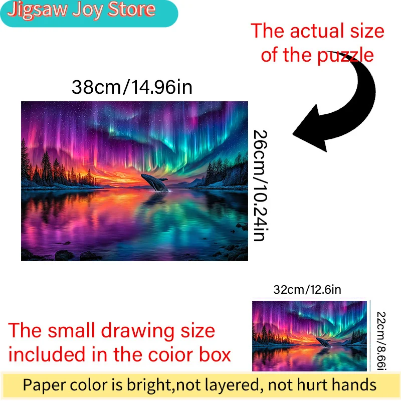 A Box of A Adult Mini Puzzle with Dazzling Aurora Design - Scratch-resistant, High Difficulty, Suitable for Adults, Family Ent