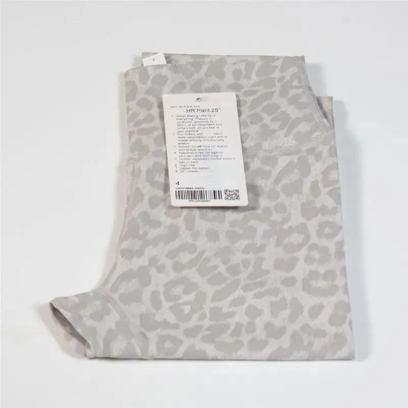 Pantalones deportivos con estampado de leopardo para mujer, pantalones cómodos y ajustados de cintura alta para entrenamiento, correr, pierna desnuda