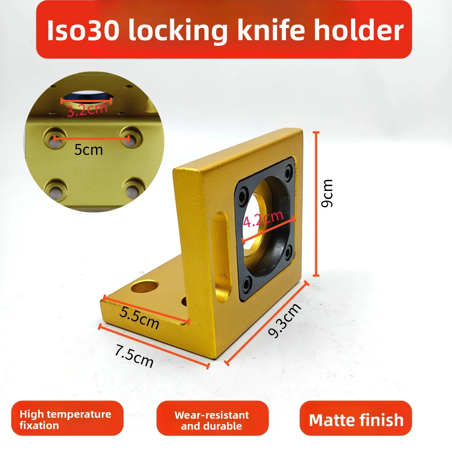 CNC Mill Tool Holder Locking Block, ISO30 NBT30 Drawbar Tool Changer, Clamping Fixture for Tool Release