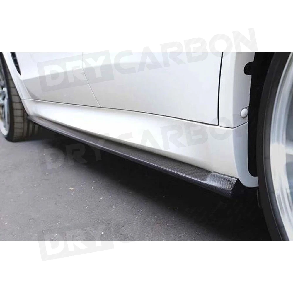 Carbon Fiber Side Skirts Extension Splitters Lip Wing For BMW F15 X5 F16 X6 F85 X5M F86 X6M M-Sport Bodykit 2015-2018