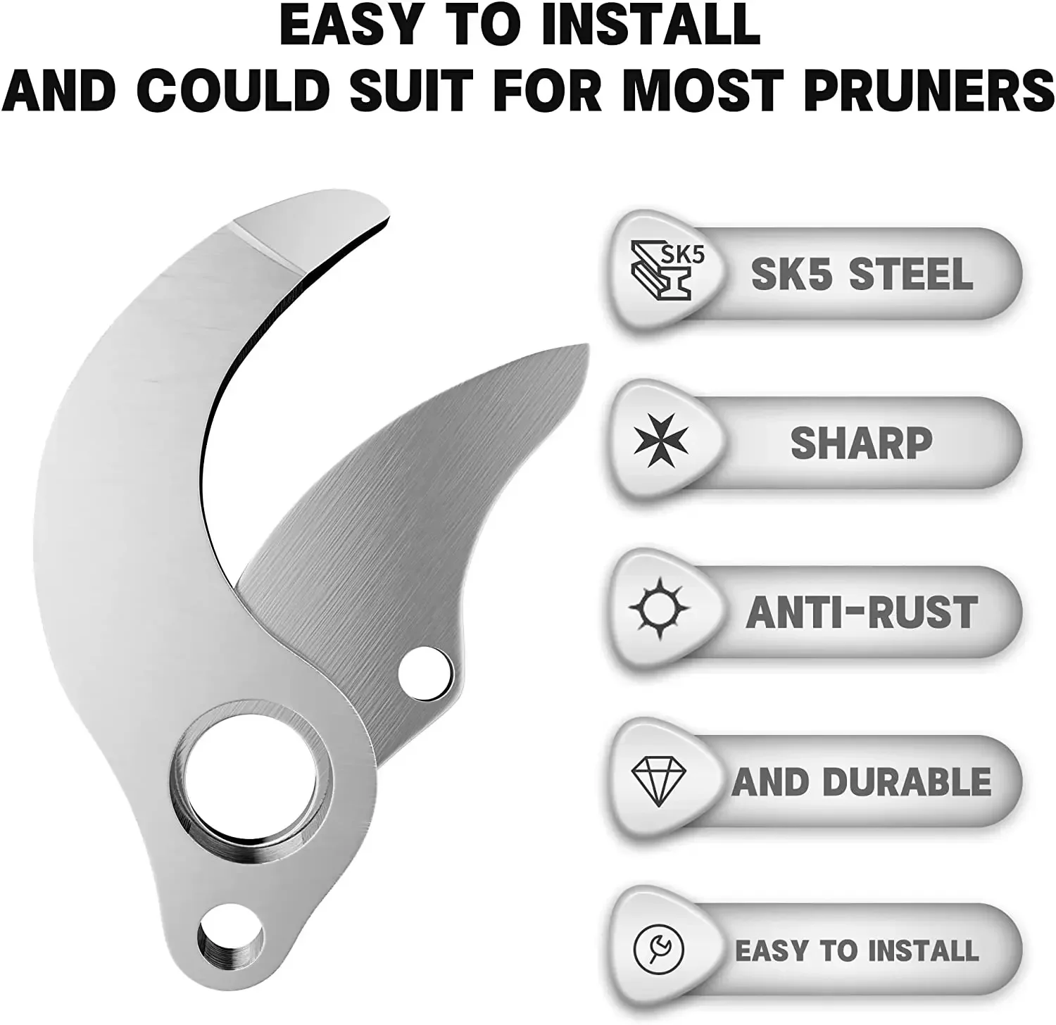 Pruning Shear Blade SK5 Steel Blade Is Suitable for 30mm 40mm Electric Pruning Shears Garden Shears Garden Tool Accessories