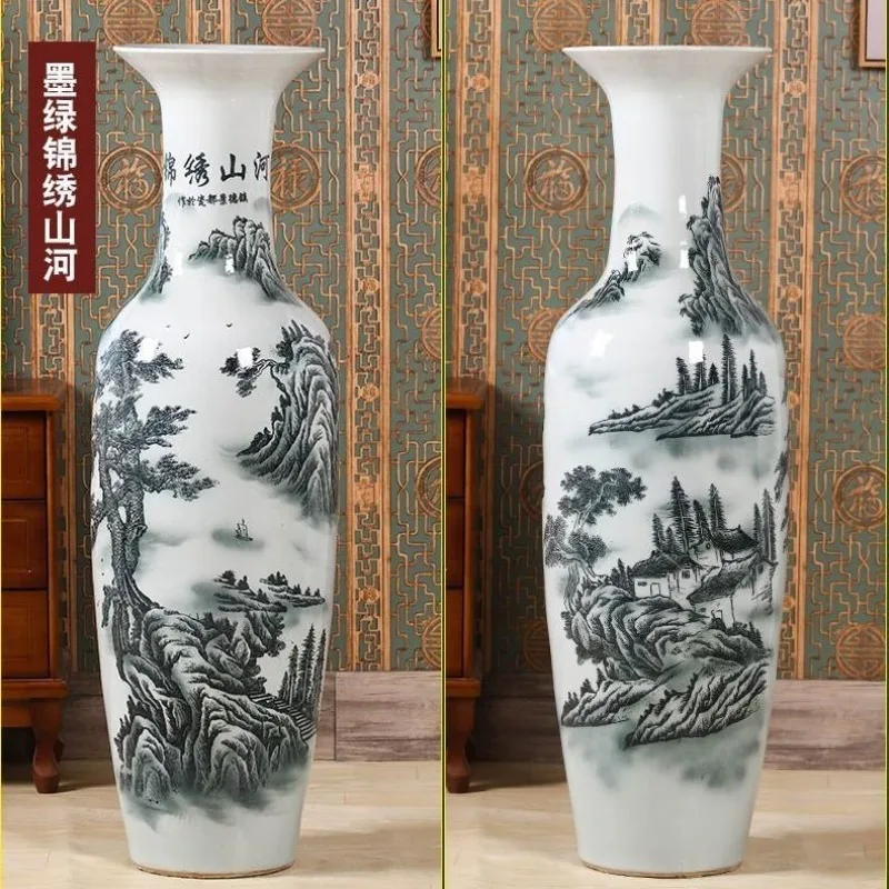 Nordic Creative Ceramic Floor-standing Large Vase Modern Living Room Company Opening Vase Housewarming Gift Home Decoration FYVA