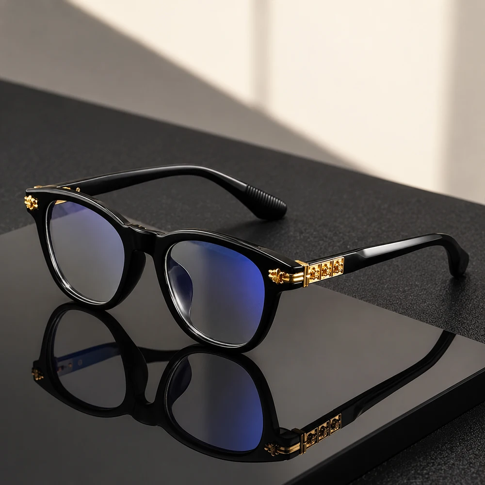 Luxury Luxury Retro Anti Blue Light Glasses Women Men Clear Lens Computer Eye Strain Filter Glasses Classic Metal Decor Eyewear Frame - Aliexpress Deal