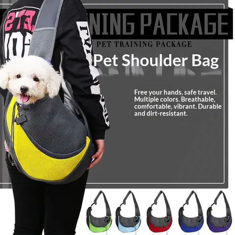 Portable Breathable Pet Carrier Single Shoulder Crossbody Chest Pet Bag Handy Outdoor Backpack for Cats and Dogs