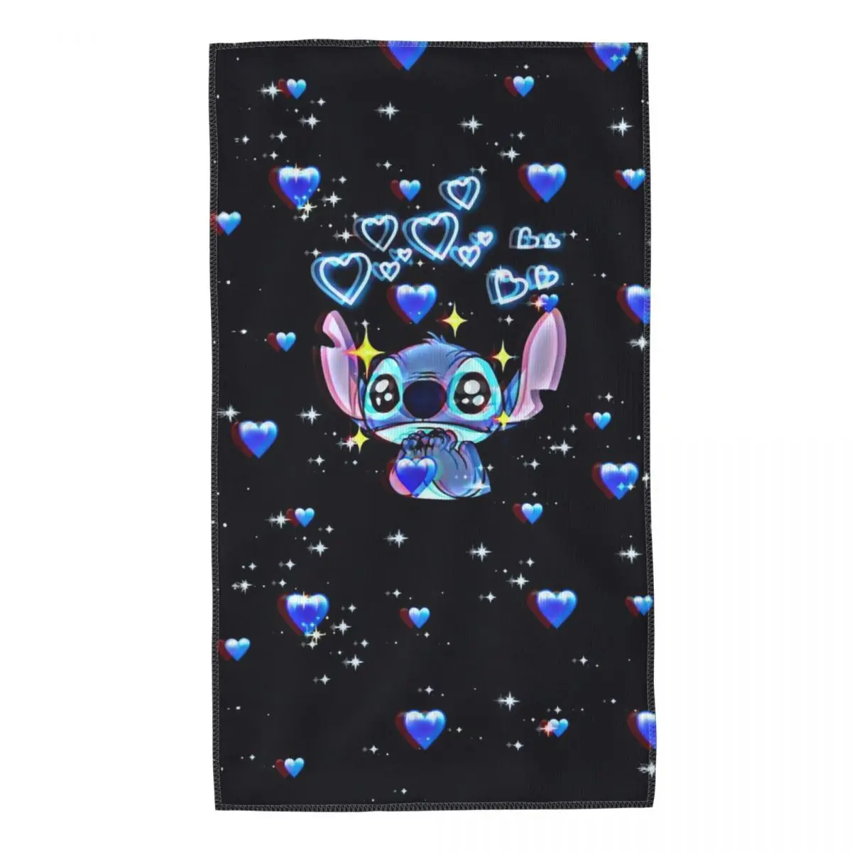 Lilo Stitch Cartoon Blue Heart Merch Beach Towel Summer Water Absorbing Towel No Sand Quick-Dry Surf Towels