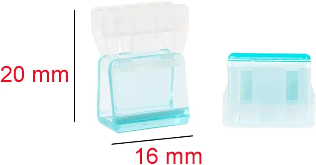 Refillable Push Binder Clips - Plastic Color Slide Clips with 20 Sheet Capacity for Office Home School Use