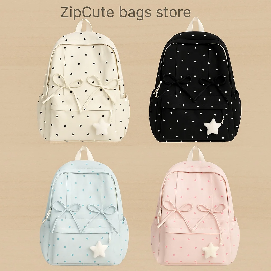 Atmospheric small schoolbag female college student design girly cute polka dot small play backpack female new style