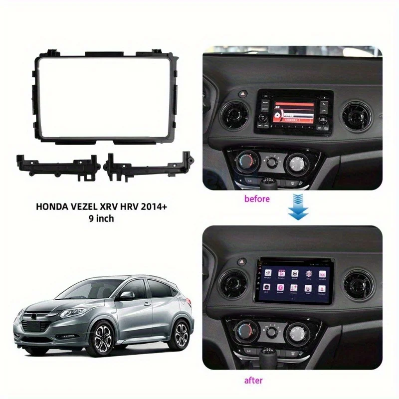 car radio frame Dash Refitting Installation Kit for HONDA VEZEL HR-V XR-V 2014+ car Stereo Panel GPS Frame Audio Fascia Bezel
