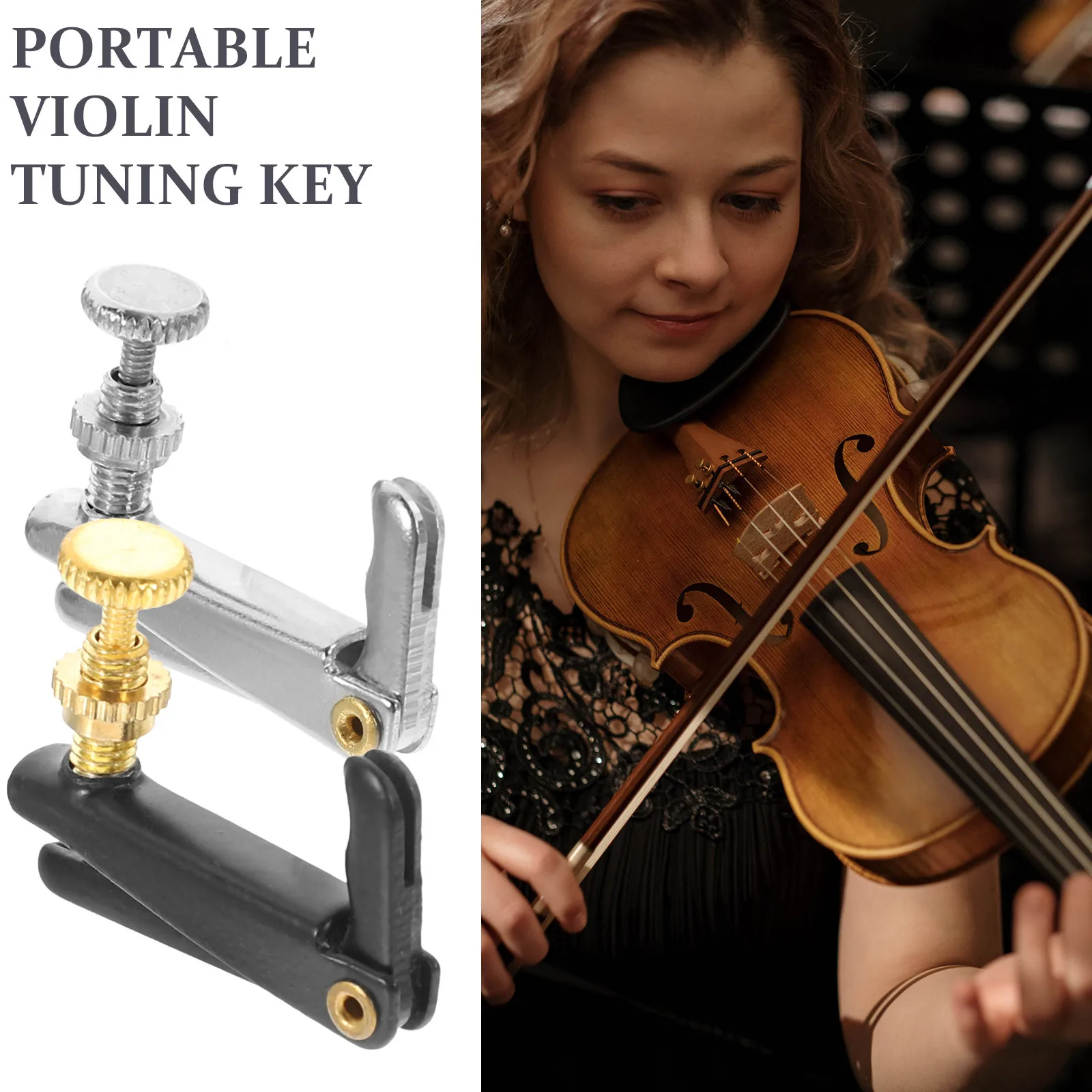 

8pcs Metal Violin Keys Tuner Tools Sturdy Precision Adjustable For Violinists Beginners Violin Tuning Accessories Instrument