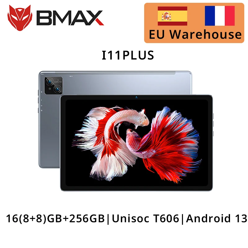 BMAX MaxPad I11 Plus 16GB(8GB RAM+8GB Expansion) 256GB ROM 10.4 Inch Octa Core T606 Soc Android 13 Dual Wifi 4G Lte tablet SIM