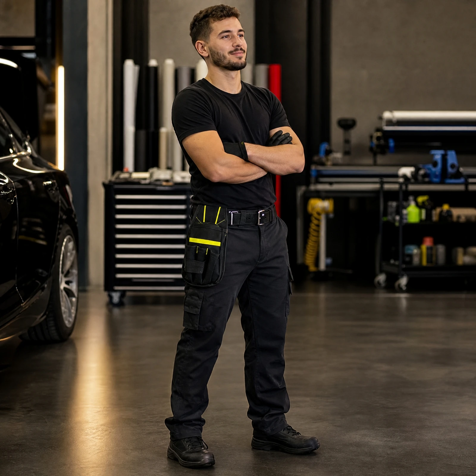 Tool Waist Pouch with Multiple Pockets Zippered Tool Waist Bag Utility Organizer Belt Pouch Multi-Pocket Fanny Pack Compact