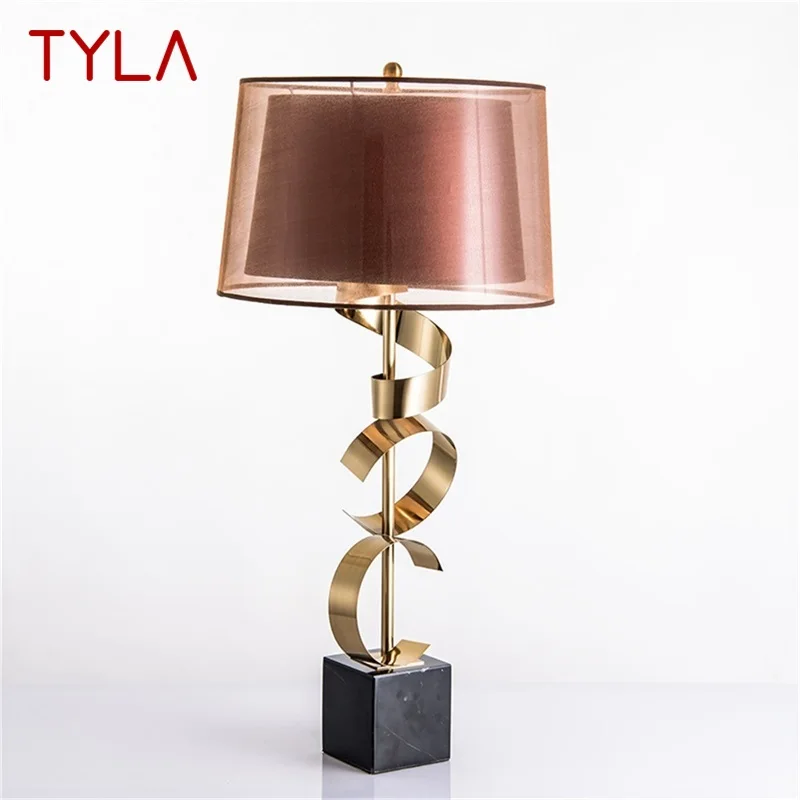

TYLA Contemporary Table Lamp Creative LED Luxury Vintage Desk Light Fashion for Home Hotel Bedroom Living Room Decor