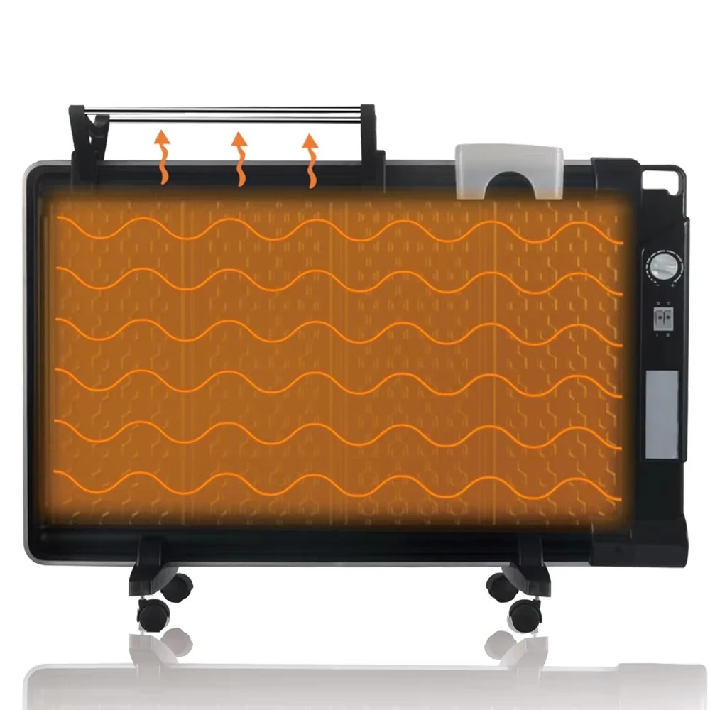 2000W Electric Panel Oil Heater Indoor Heater with 3 Heat Settings Low Noise Full Room Heating Odorless Portable Heater