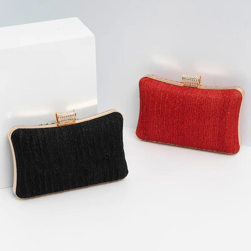 Black Bags Woman Vintage Small Luxury Designer Handbag Clutch Feminina Diamond Shoulder Purses Brand Wedding Party Tote Bag