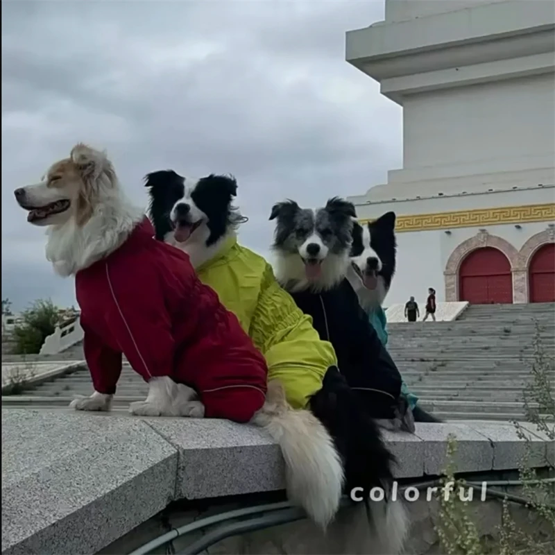2025 Pet Dog Outdoor Jacket Clothes Winter Warm Rain Coat Big Dog Jumpsuit Reflective Raincoat For Small Medium Large Dogs - view 6