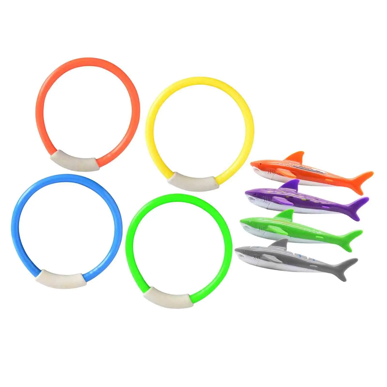 Underwater Pool Dive Rings Toys for Children Swimming Practice Sinkers Set Cool Summer Water Games for Kids