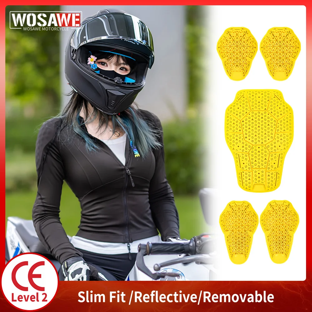 

WOSAWE CE сертифицированная женская мотоциклетная мягкая броня, байкерская светоотражающая рубашка для женщин-подростков и девочек, защитная одежда для мотокросса