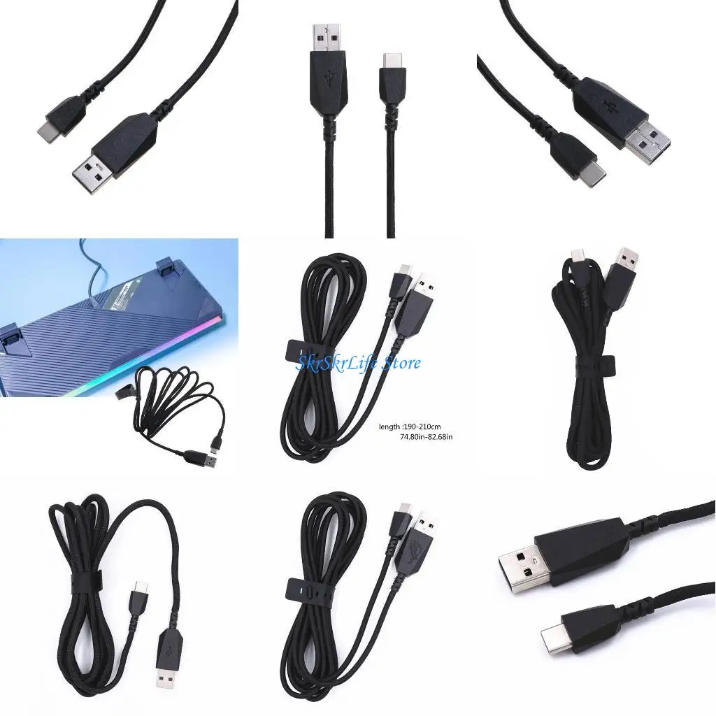 

E65E USB Cable Replacement Repair Accessory for ROG Strix Keyboards for Chakram