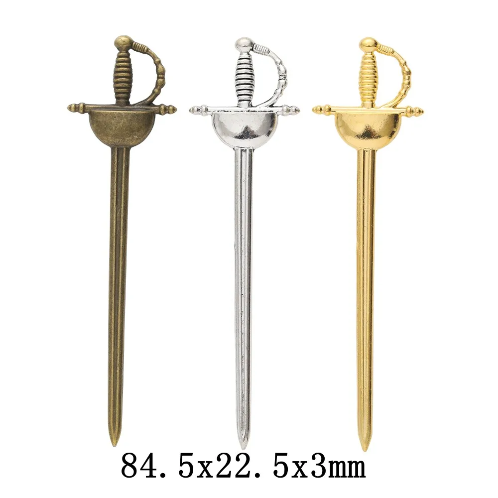 10pieces (sword) vintage zinc alloy charm metal pendant DIY jewelry discovery making accessories 1756